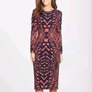 Long sleeved sheath dress